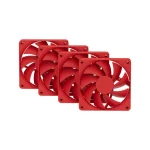 HYTE FA12 Case Fan 120mm με Χωρίς Led Φωτισμό 4τμχ Κόκκινο