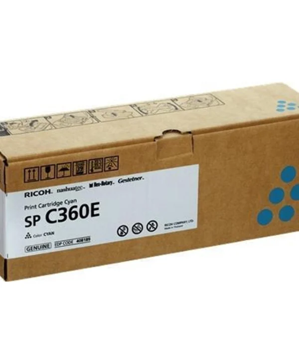 Ricoh SP C360 Γνήσιο Toner Laser Εκτυπωτή Κυανό 1500 Σελίδων (408189) 408189
