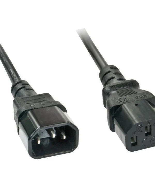Lindy IEC C14 - IEC C13 Cable 3m Μαύρο 30332 30332