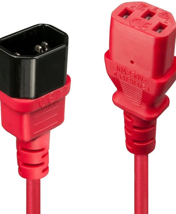 Lindy IEC C14 - IEC C13 Cable 2m Κόκκινο 30478 30478
