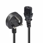 Lindy Type G (UK) - IEC C13 Cable 2m Μαύρο 30433 30433