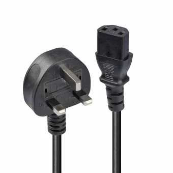 Lindy Type G (UK) - IEC C13 Cable 2m Μαύρο 30433 30433