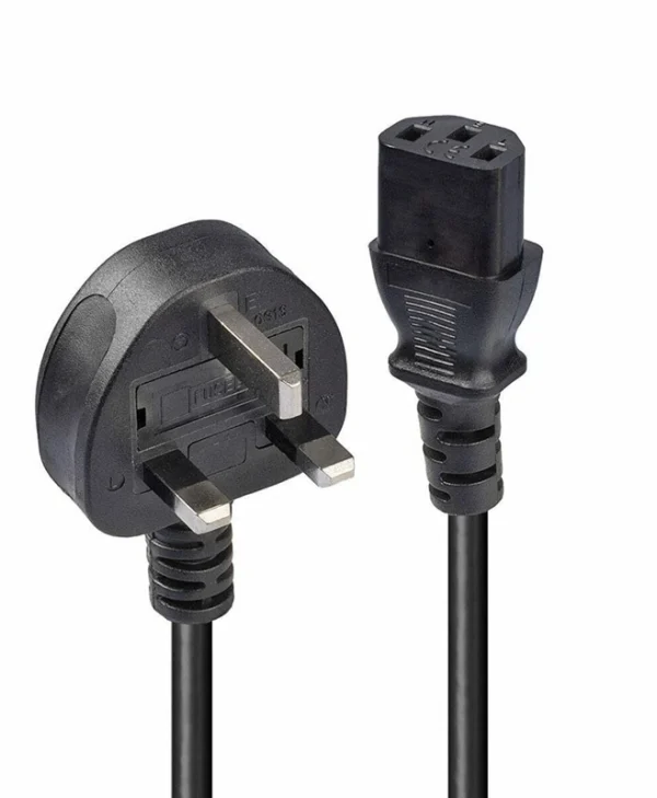 Lindy Type G (UK) - IEC C13 Cable 2m Μαύρο 30433 30433