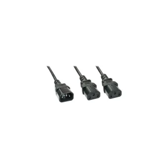 Lindy IEC C14 - IEC C13 Cable 1m Μαύρο 30363 30363