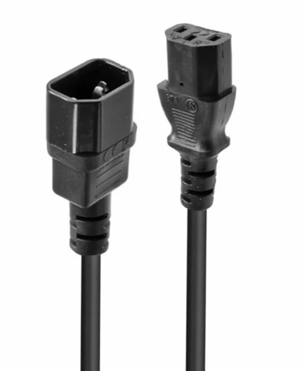 Lindy IEC C14 - IEC C13 Cable 0.5m Μαύρο 30320 30320