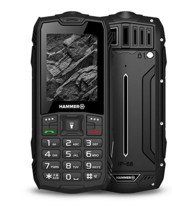Hammer Rock Dual SIM Κινητό με Κουμπιά Μαύρο