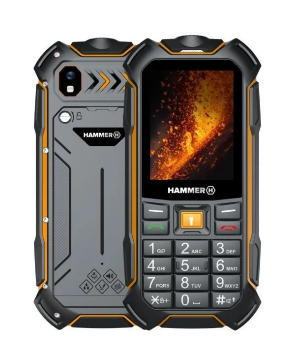 Hammer Boost 2 LTE Dual SIM Ανθεκτικό Κινητό με Κουμπιά Μαύρο