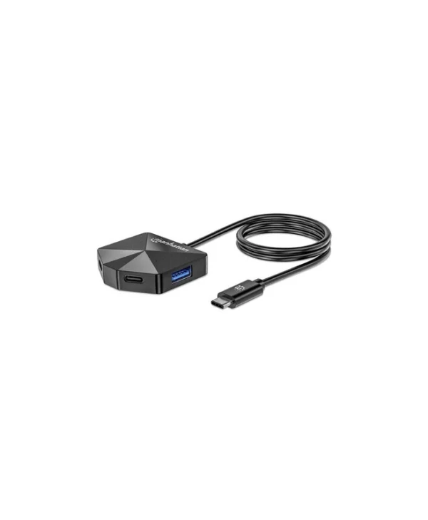 Manhattan USB 3.2 Hub 4 Θυρών με σύνδεση USB-C και Εξωτερική Παροχή Ρεύματος