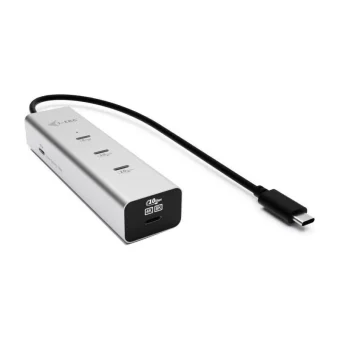 i-tec Metal USB 3.2 Hub 5 Θυρών με σύνδεση USB-C & Θύρα Φόρτισης Ασημί