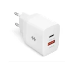 Targus Φορτιστής Χωρίς Καλώδιο με Θύρα USB-A και Θύρα USB-C 20W Power Delivery Λευκός (HyperJuice)
