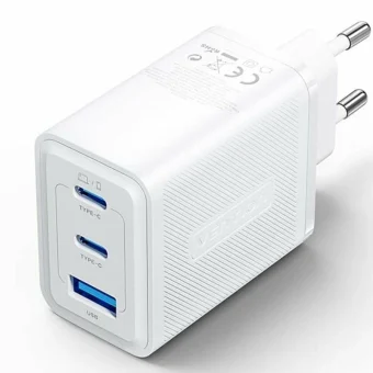 Vention Φορτιστής Χωρίς Καλώδιο GaN με Θύρα USB-A και 2 Θύρες USB-C Λευκός (FERW0-EU) FERW0-EU