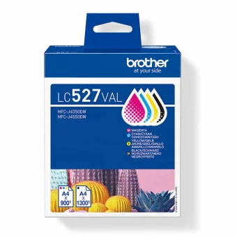 Brother LC527VAL Γνήσιο Πακέτο 4 Μελανιών Εκτυπωτή InkJet Κίτρινο / Κυανό / Ματζέντα / Μαύρο LC527VAL