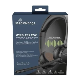 MediaRange Ασύρματα On Ear Multimedia Ακουστικά με μικρόφωνο και σύνδεση Bluetooth