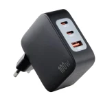 Intenso Φορτιστής GaN με Θύρα USB-A και 2 Θύρες USB-C 100W Power Delivery Μαύρος (7810010) 7810010 - Image 3
