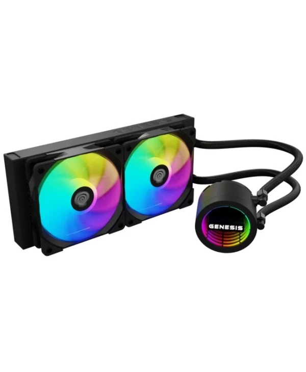 Genesis Hydria 240 ARGB Υδρόψυξη Επεξεργαστή Διπλού Ανεμιστήρα 120mm για Socket AM4/AM5/1700/1200/115x