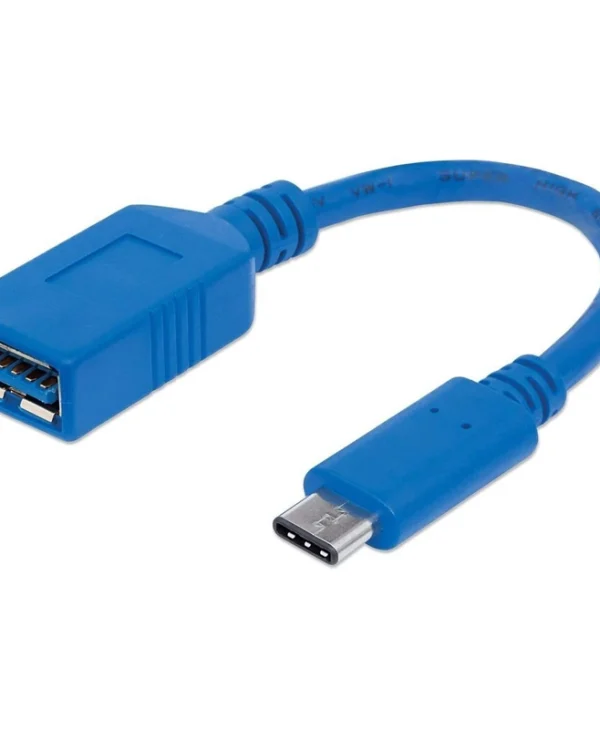 Manhattan Μετατροπέας USB-C male σε USB-A female Μπλε 1τμχ 353540 353540