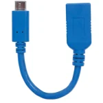 Manhattan Μετατροπέας USB-C male σε USB-A female Μπλε 1τμχ 353540 353540 - Image 2