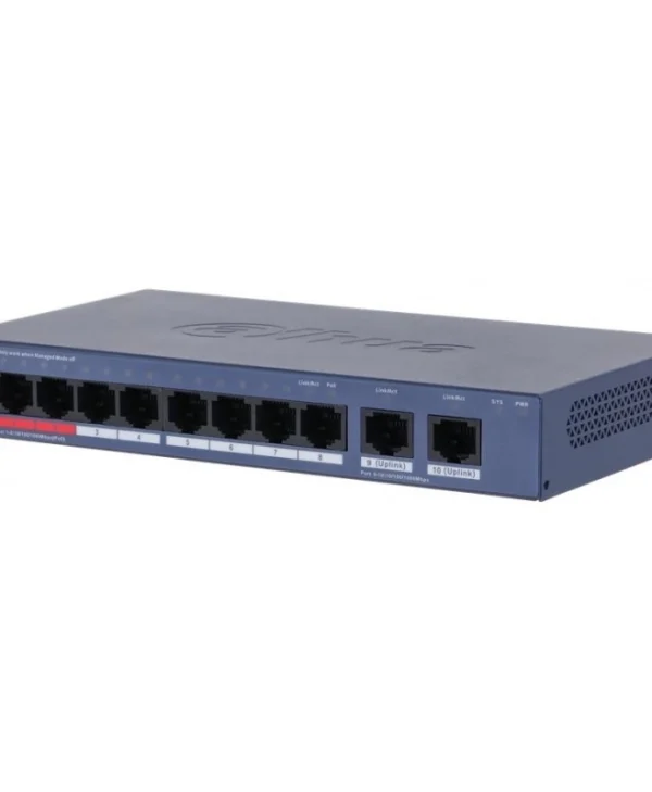 Dahua CS4010-8ET2GT-110 Managed L2 PoE Switch με 10 Θύρες Gigabit (1Gbps) Ethernet CS4010-8ET2GT-110