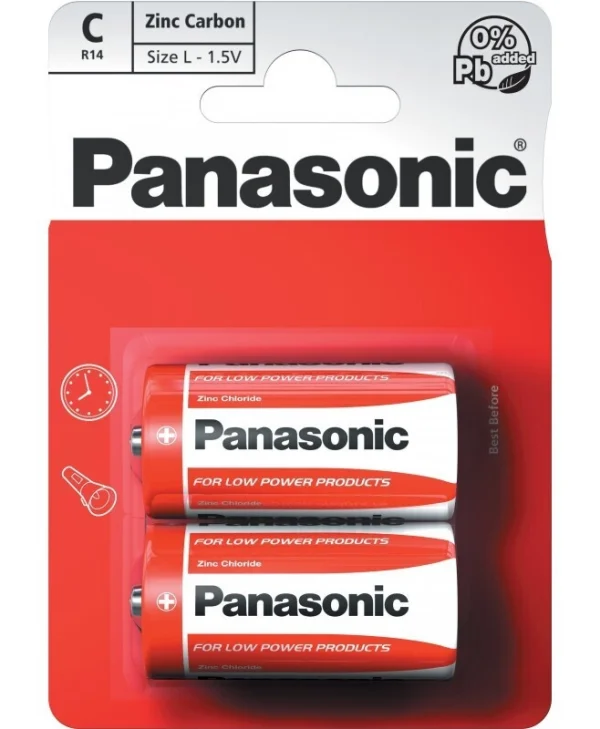 Panasonic Zinc Carbon C Μπαταρίες Zinc C 1.5V 2τμχ