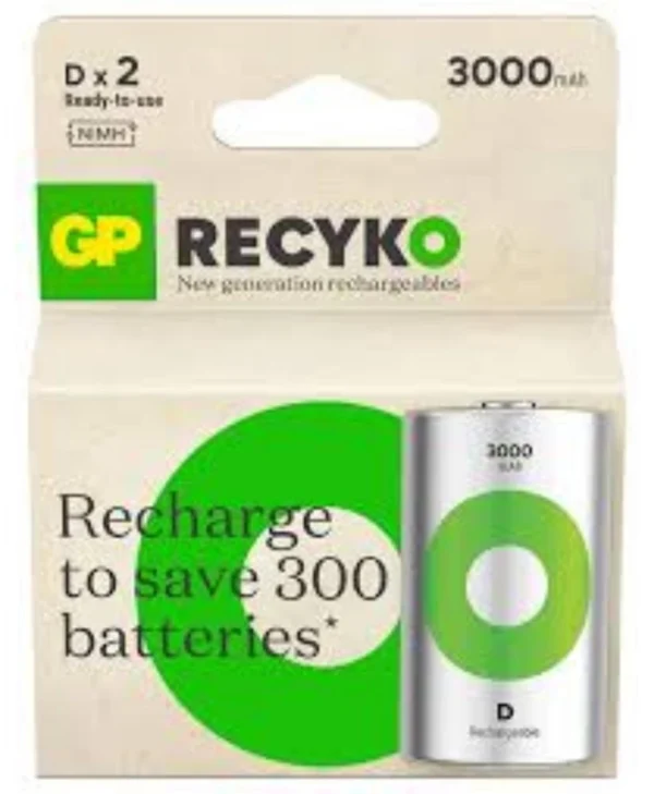 GP Batteries Recyko Επαναφορτιζόμενη Μπαταρία Ni-MH 3000mAh