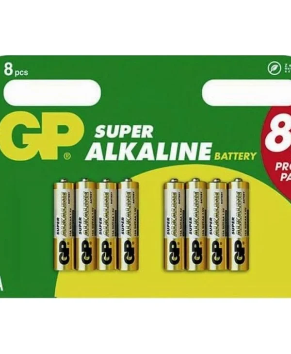GP Batteries Super Αλκαλικές Μπαταρίες AAA 1.5V 8τμχ