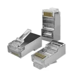 Pass-through Rj45 Connector Cat5e Ftp Gold-plated Contacts 100 Pieces 54554
