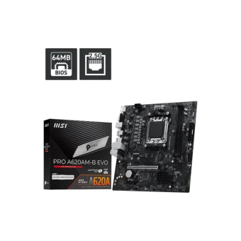MSI Pro A620AMB Evo Motherboard Micro ATX με AMD AM5 Socket 7E36-001R 7E36-001R