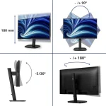 Philips BLine IPS Monitor 24.1" FHD 1920x1200 με Χρόνο Απόκρισης 4ms GTG - Image 8