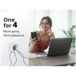 Conceptronic Φορτιστής GaN με Θύρα USB-A και 3 Θύρες USB-C και Καλώδιο USB-C - USB-C 100W Power Delivery / Quick Charge 3.0 Μαύρος (ALTHEA18B) ALTHEA18B - Image 4