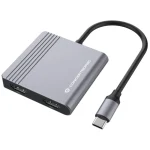 Conceptronic USB-C Docking Station με HDMI 4K PD και σύνδεση 2 Οθονών Γκρι (DONN13G) DONN13G