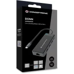Conceptronic USB-C Docking Station με HDMI 4K PD Ethernet και συνδεση 2 Οθονών Μαύρο (DONN14G) DONN14G - Image 3