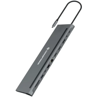Conceptronic USB-C / USB-A Docking Station με 4K PD Ethernet Γκρι (DONN17G) DONN17G