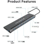 Conceptronic USB-C / USB-A Docking Station με 4K PD Ethernet Γκρι (DONN17G) DONN17G - Image 4