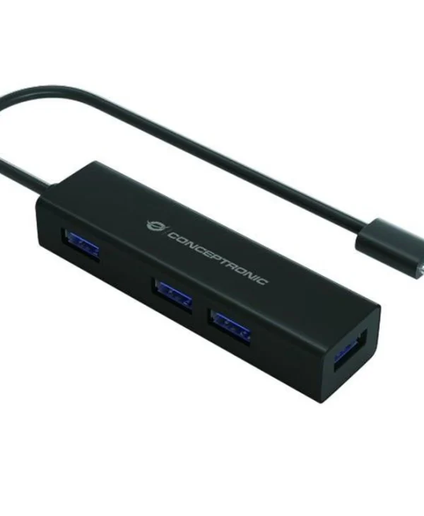 Conceptronic USB 3.0 Hub 4 Θυρών με σύνδεση USB-C (HUBBIES07B) HUBBIES07B