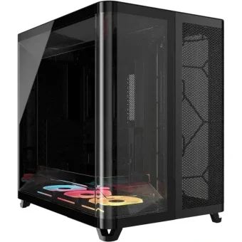 Corsair AIR 5400 LX-R RGB Gaming Midi Tower Κουτί Υπολογιστή με Πλαϊνό Παράθυρο Μαύρο