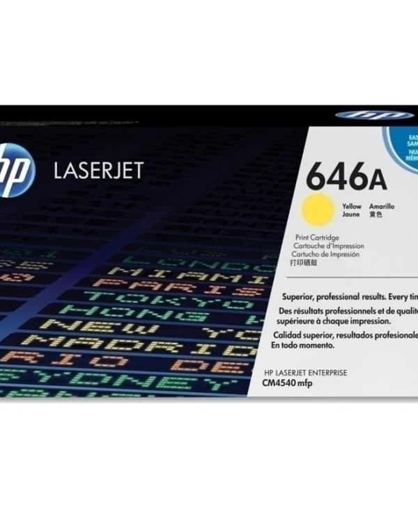HP 646A Γνήσιο Toner Laser Εκτυπωτή Κίτρινο 12500 Σελίδων CF032A CF032A
