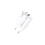 MediaRange Φορτιστής Χωρίς Καλώδιο GaN με Θύρα USB-A και Θύρα USB-C 25W Power Delivery Λευκός (MRMA112-2) MRMA112-2 - Image 3