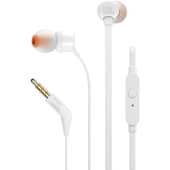 JBL T110e In-ear Handsfree Ακουστικά με Βύσμα 3.5mm Λευκό