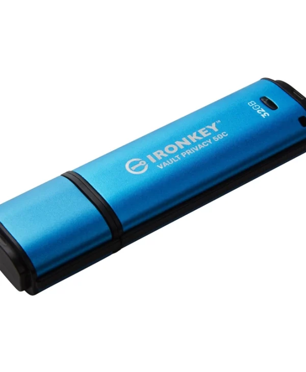 Kingston IronKey Vault Privacy 50 32GB USB 3.2 Stick με σύνδεση USB-C Μπλε
