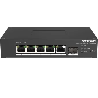 Hikvision DS-3T1306P-SI/HS Unmanaged L2 PoE+ Switch με 4 Θύρες Gigabit (1Gbps) Ethernet