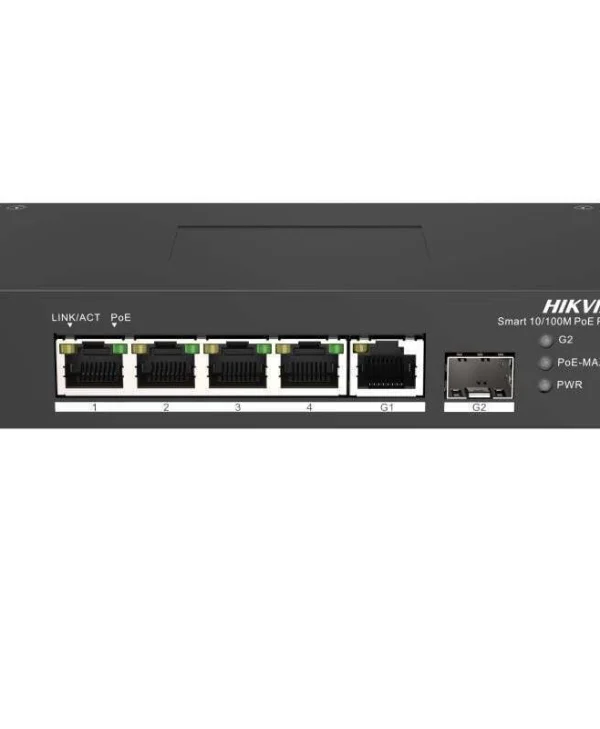 Hikvision DS-3T1306P-SI/HS Unmanaged L2 PoE+ Switch με 4 Θύρες Gigabit (1Gbps) Ethernet