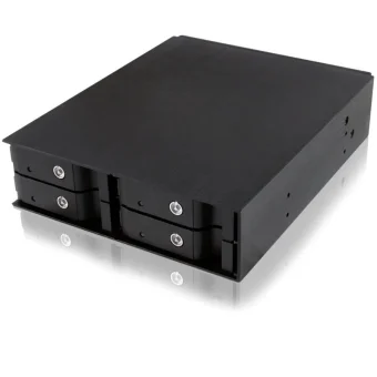 Icy Box Πλαίσιο Για Σκληρούς Δίσκους Backplane IcyBox 4x2,5" SATA/SAS HDD/SSD to 5,25" bay Μαύρο IB-2240SSK IB-2240SSK