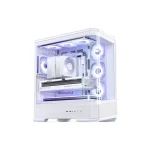 Jonsbo D400 Midi Tower Κουτί Υπολογιστή με Πλαϊνό Παράθυρο Λευκό