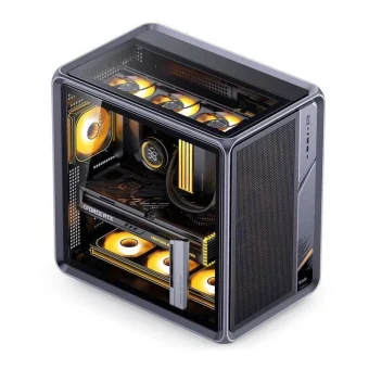 Jonsplus BO400 TG Midi Tower Κουτί Υπολογιστή με Πλαϊνό Παράθυρο Γκρι