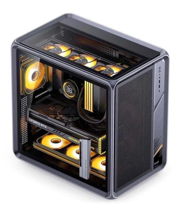Jonsplus BO400 TG Midi Tower Κουτί Υπολογιστή με Πλαϊνό Παράθυρο Γκρι