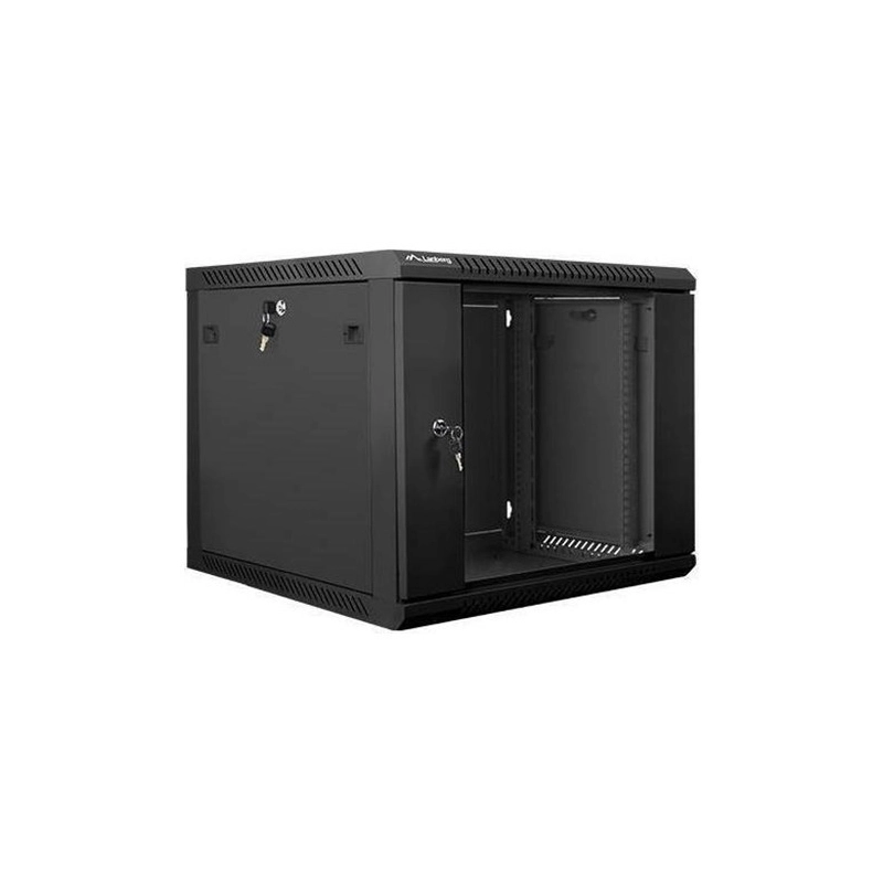 1 Lanberg Επιτοίχια Καμπίνα Rack 9U Μαύρο WF01-6609-23B WF01-6609-23B - Image 1