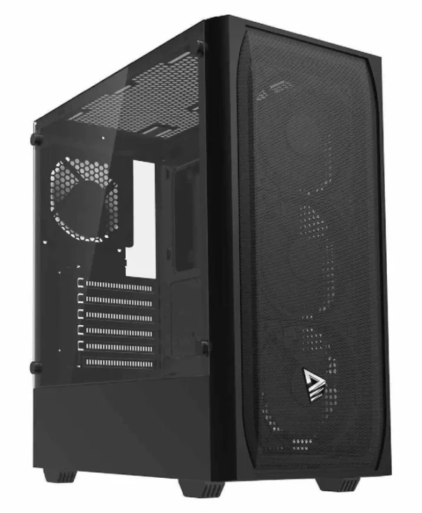 Savio Noctis Flow X1 Gaming Midi Tower Κουτί Υπολογιστή με Πλαϊνό Παράθυρο Μαύρο Noctis Flow