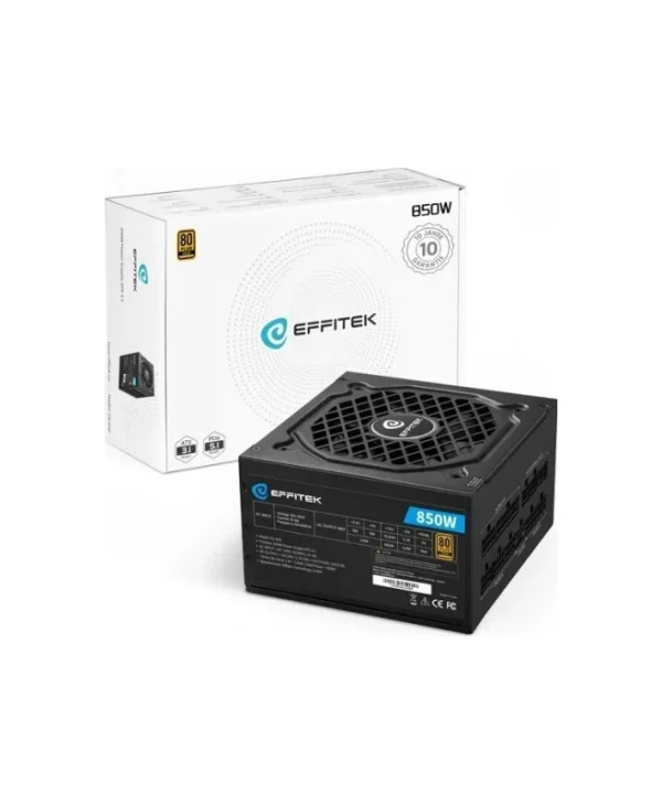 Effitek EG-850 850W Μαύρο Τροφοδοτικό Υπολογιστή Full Modular EG-850