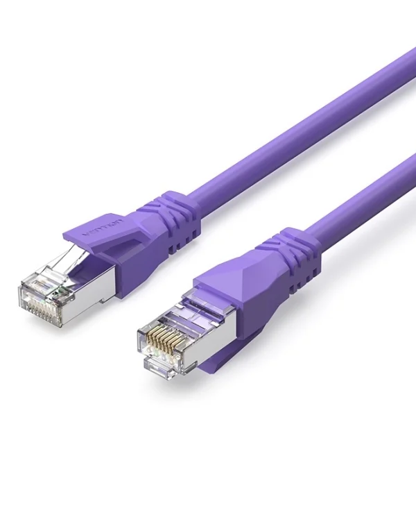 Vention S/FTP Cat.6a Καλώδιο Δικτύου Ethernet 0.2m Μωβ 1τμχ