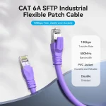 Vention S/FTP Cat.6a Καλώδιο Δικτύου Ethernet 0.2m Μωβ 1τμχ - Image 4